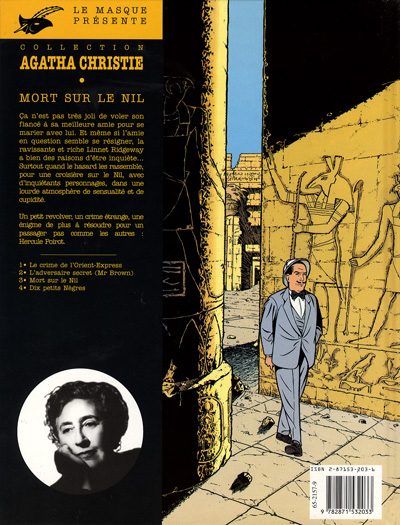 Verso de l'album Agatha Christie Tome 3 Mort sur le Nil