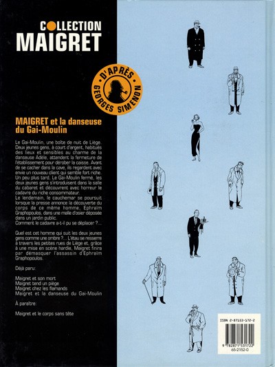 Verso de l'album Maigret Tome 4 Maigret et la danseuse du Gai Moulin