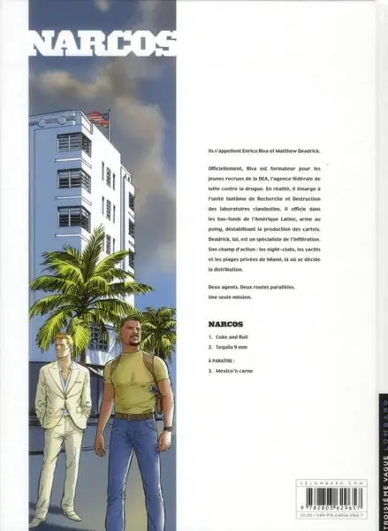 Verso de l'album Narcos Tome 2 Tequila 9 mm