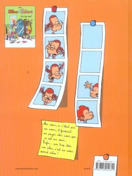 Verso de l'album Nino & Rébecca Tome 2 C'est pour moi !