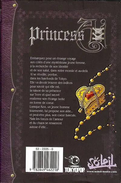 Verso de l'album Princess Ai Tome 1 Destitution