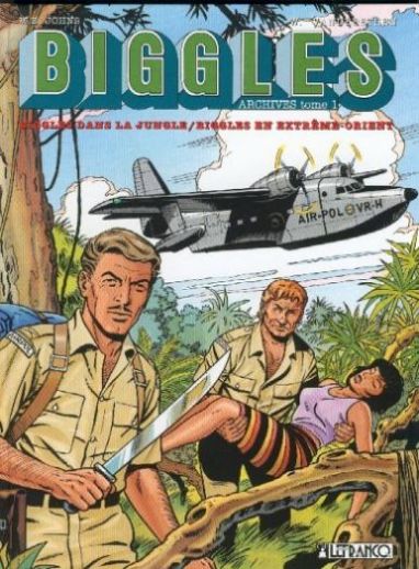 Couverture de l'album Biggles Tome 1 Biggles dans la jungle / Biggles en Extrême-Orient