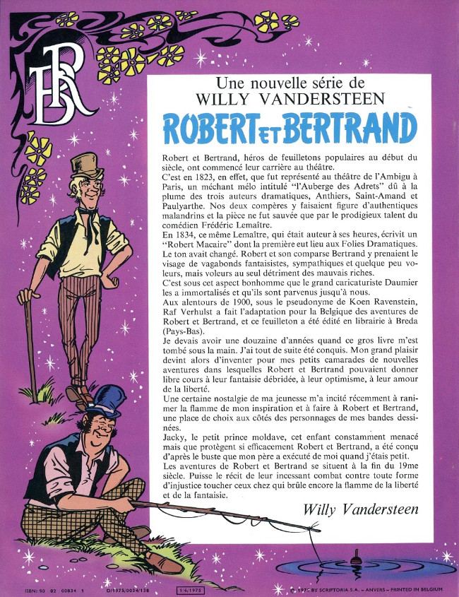 Verso de l'album Robert et Bertrand Tome 2 La main noire