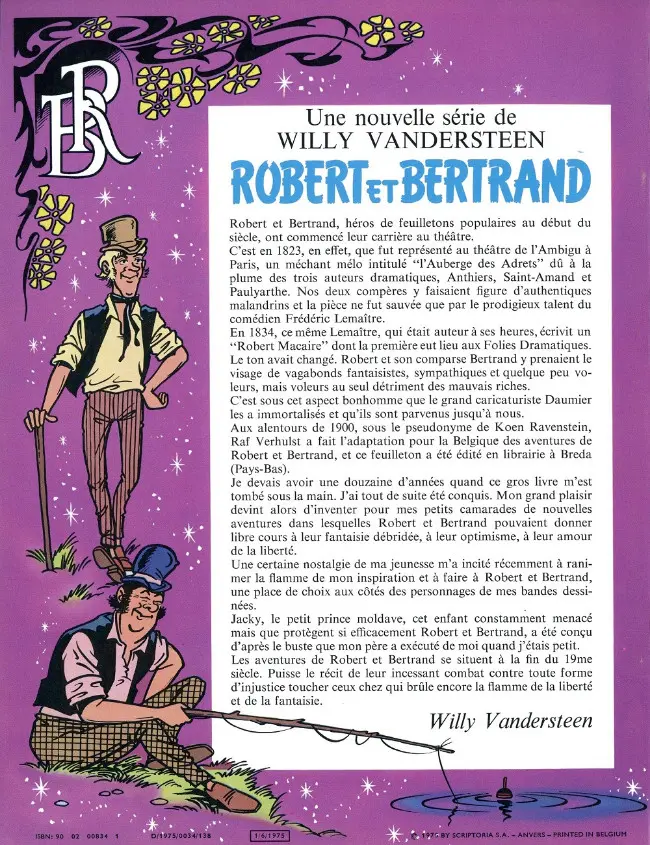 Verso de l'album Robert et Bertrand Tome 2 La main noire