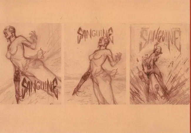 Verso de l'album Sanguine Artbook