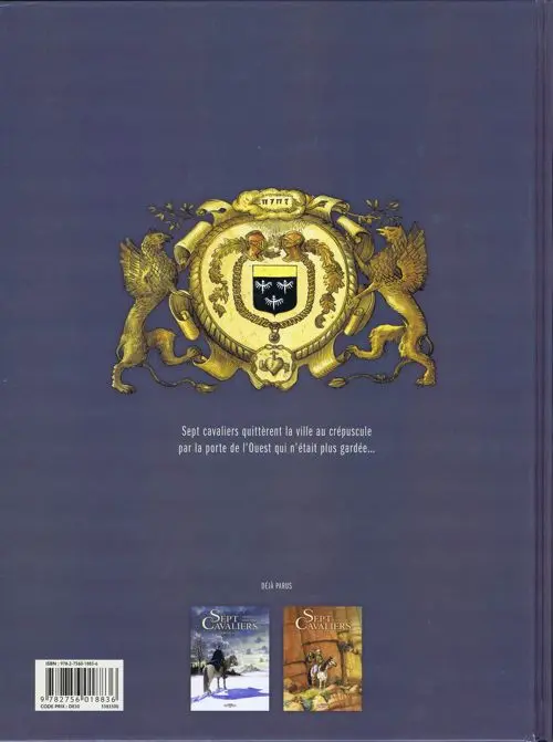 Verso de l'album Sept Cavaliers - La Saga des Pikkendorff Tome 2 Le prix du sang