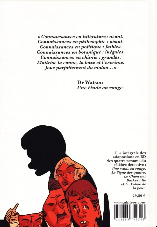 Verso de l'album Une histoire illustrée de Sherlock Holmes Les Aventures illustrées de Sherlock Holmes