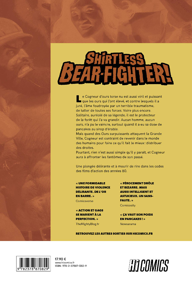 Verso de l'album Shirtless Bear Fighter