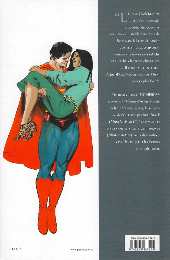 Verso de l'album Superman - Identité secrète Tome 2