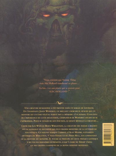 Verso de l'album Swamp Thing L'Intégrale Volume II Amour & Mort