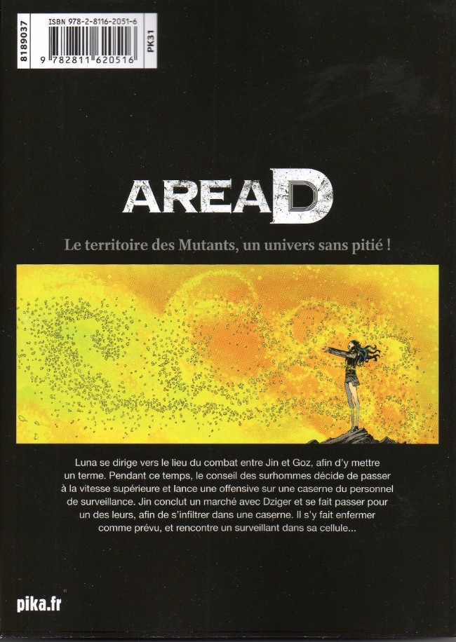 Verso de l'album Area D - Le Territoire des mutants 8 Contre-attaque de la prison