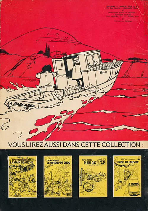 Verso de l'album Tif et Tondu Tome 8 La villa du Long-Cri