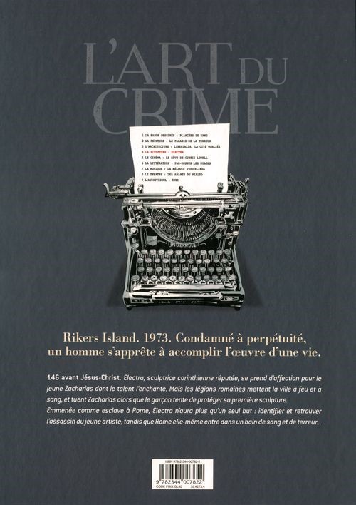 Verso de l'album L'Art du crime Tome 4 Electra