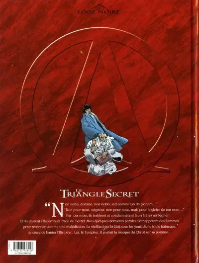 Verso de l'album Le Triangle secret Tome 3 De cendre et d'or