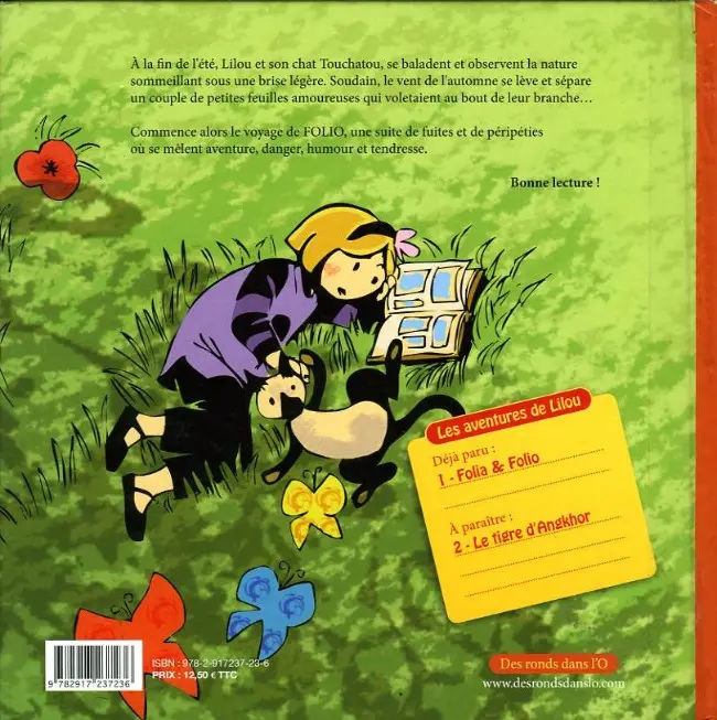 Verso de l'album Une aventure de Lilou Tome 1 Folio & Folia
