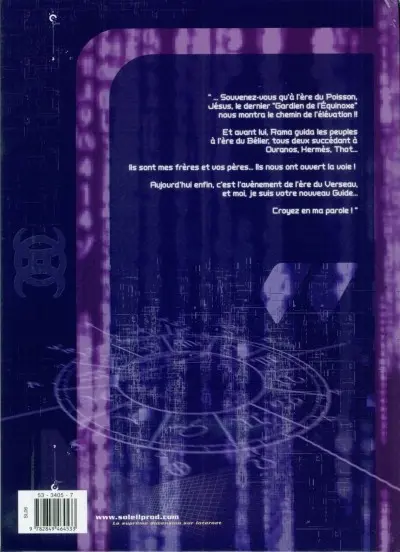 Verso de l'album Verseau Tome 2 Dans l'ombre des Dieux
