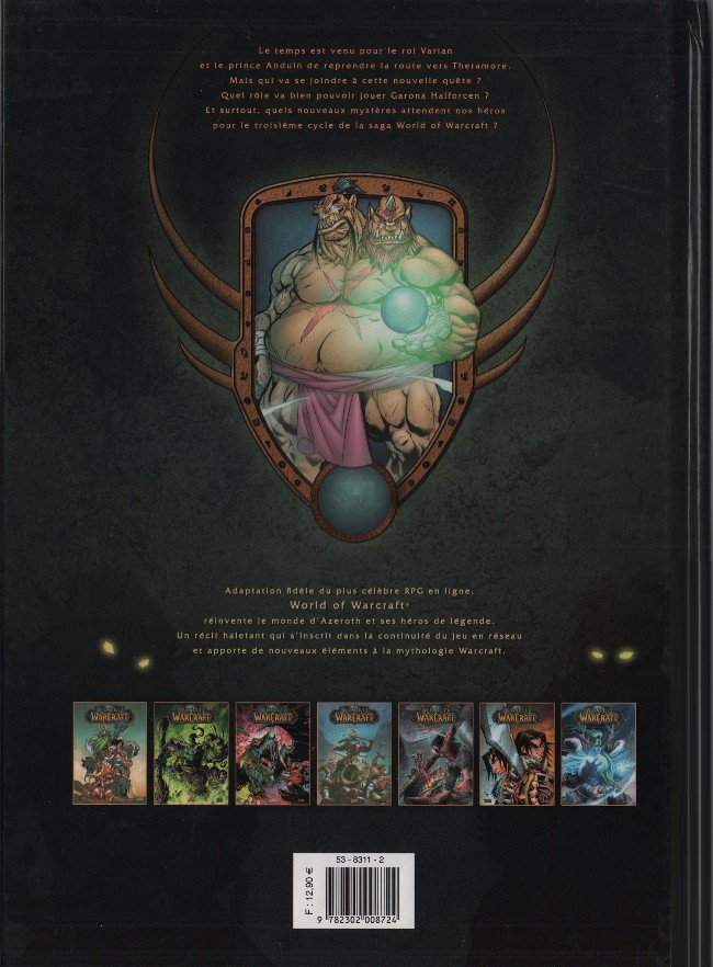 Verso de l'album World of Warcraft Soleil Productions Tome 7 Sur la route de Theramore