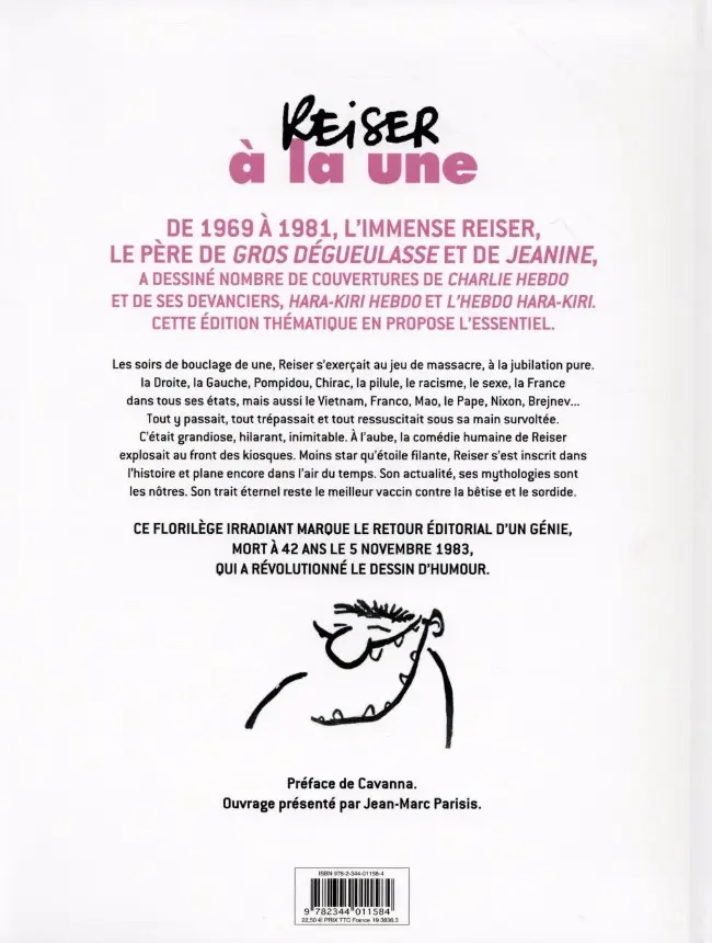 Verso de l'album Reiser à la une