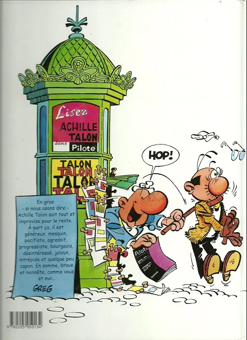 Verso de l'album Achille Talon Tome 3 Achille Talon persiste et signe !