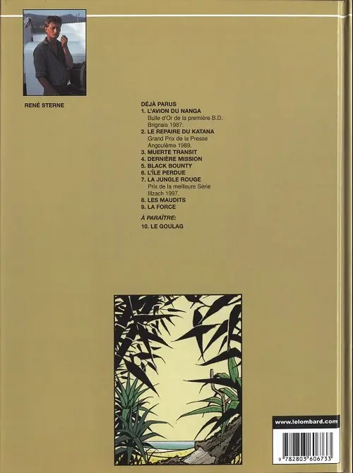 Verso de l'album Adler Tome 2 Le repaire du Katana