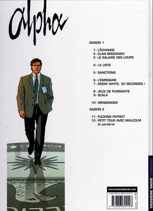 Verso de l'album Alpha Tome 10 Mensonges