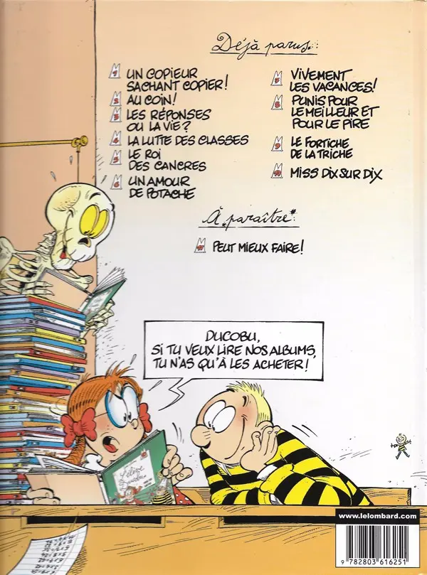 Verso de l'album L'Élève Ducobu Tome 6 Un amour de potache