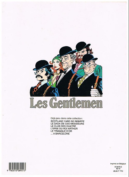 Verso de l'album Les Gentlemen Tome 6 Les Gentlemen à Barcelone