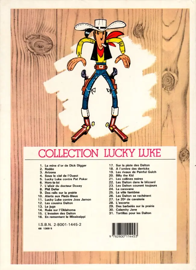 Verso de l'album Lucky Luke Tome 5 Lucky Luke contre Pat Poker