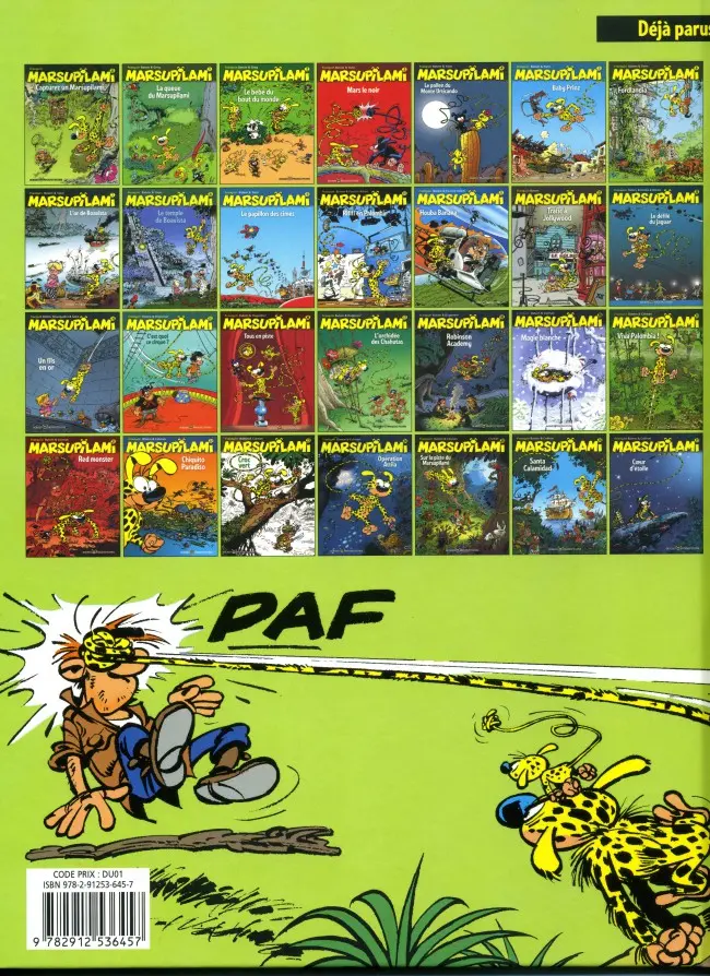 Verso de l'album Marsupilami Capturez un Marsupilami