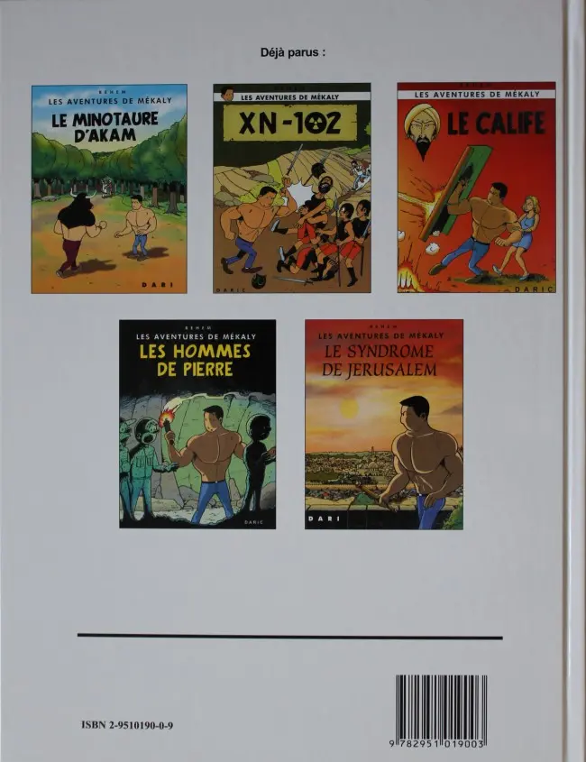 Verso de l'album Les aventures de Mékaly Tome 1 Le minotaure d'Akam