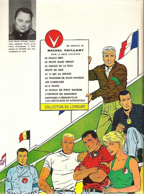 Verso de l'album Michel Vaillant Tome 8 Le 8e pilote