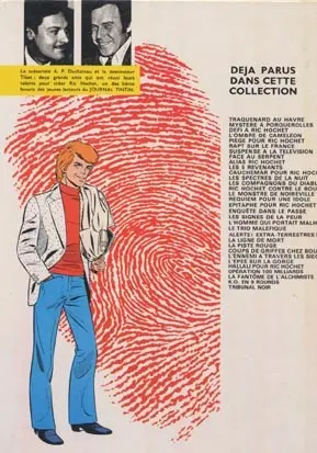 Verso de l'album Ric Hochet Tome 8 Ric Hochet face au serpent