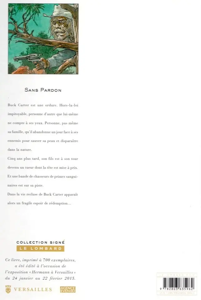 Verso de l'album Sans Pardon