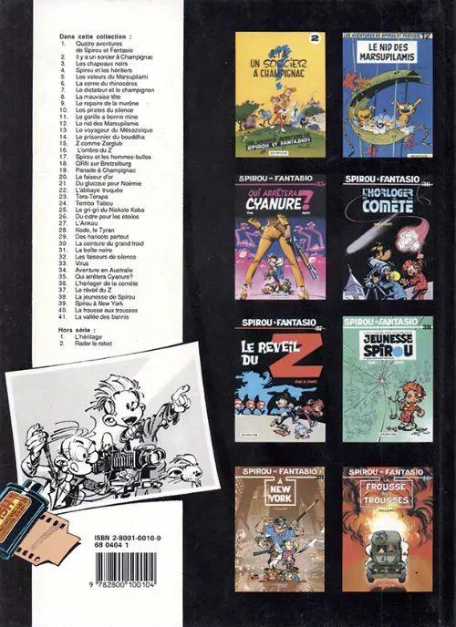 Verso de l'album Spirou et Fantasio Tome 8 La mauvaise tête