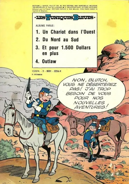 Verso de l'album Les Tuniques Bleues Tome 2 Du nord au sud