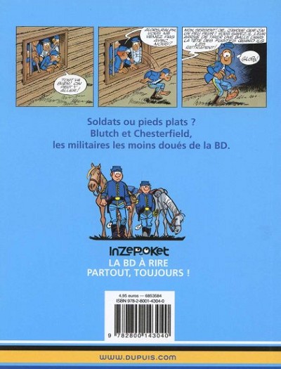 Verso de l'album Les Tuniques Bleues N° 6 La prison de Robertsonville