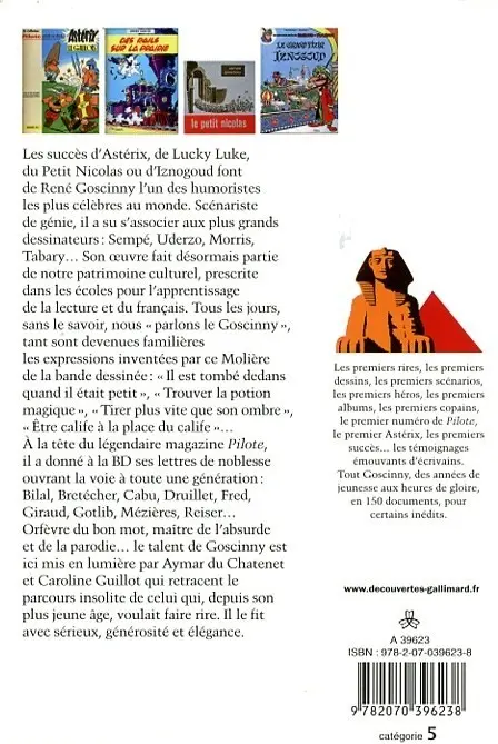 Verso de l'album Goscinny - faire rire, quel métier