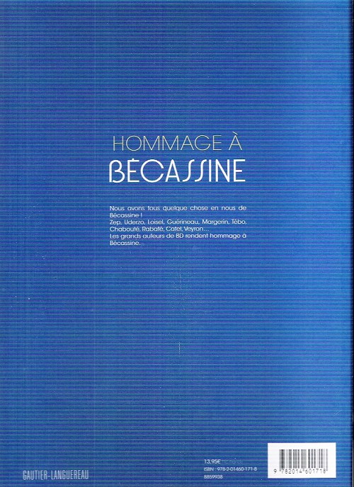 Verso de l'album Bécassine Hommage à Bécassine