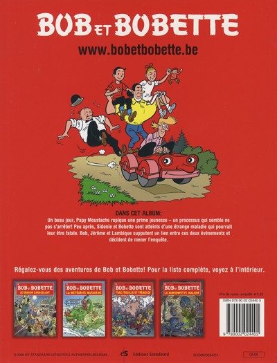 Verso de l'album Bob et Bobette Tome 305 Le fil du temps