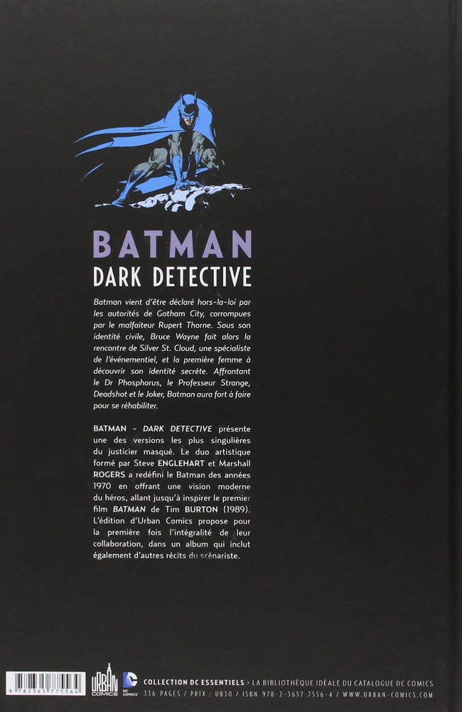 Verso de l'album Batman : Dark Detective Dark Detective