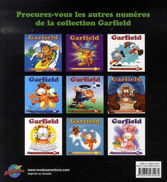 Verso de l'album Garfield #26