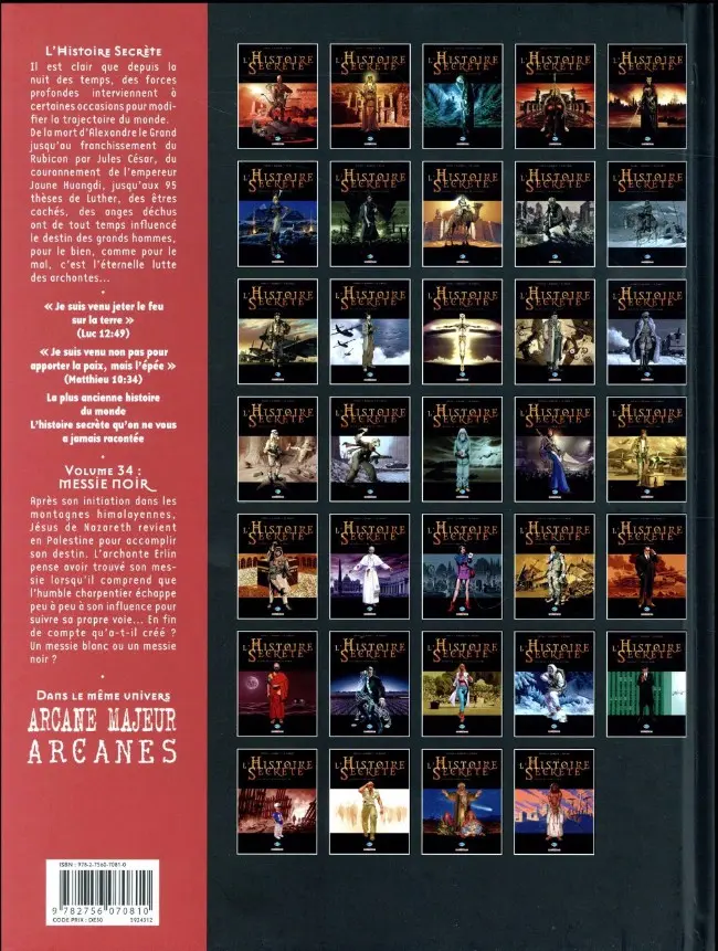 Verso de l'album L'Histoire secrète Volume 34 Messie Noir