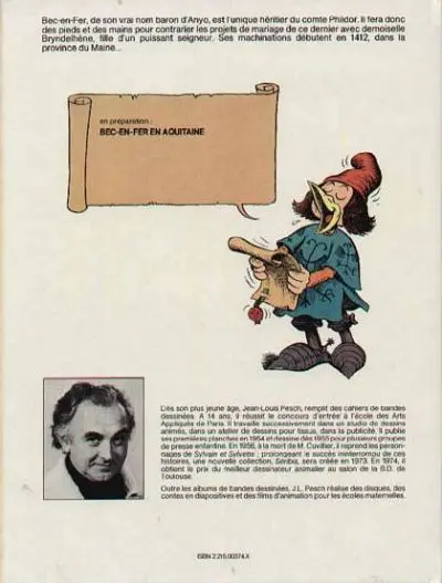 Verso de l'album Bec-en-fer 1ère série Tome 1 Le complot de Bec-en fer