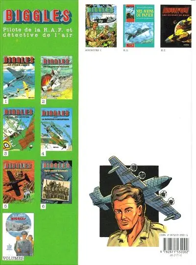 Verso de l'album Biggles Tome 1 Biggles dans la jungle / Biggles en Extrême-Orient