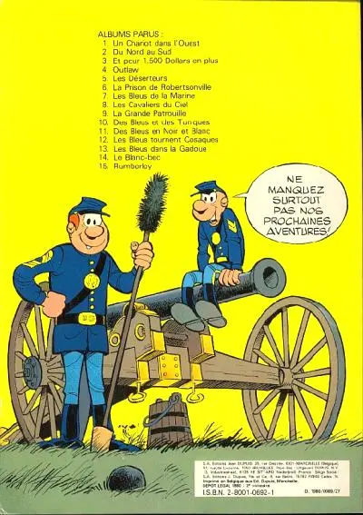 Verso de l'album Les Tuniques Bleues Tome 16 Bronco Benny