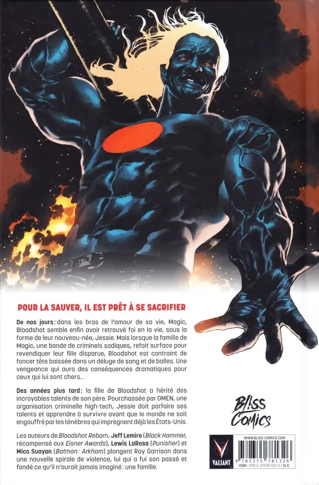 Verso de l'album Bloodshot Salvation Tome 1 Le Livre de la vengeance