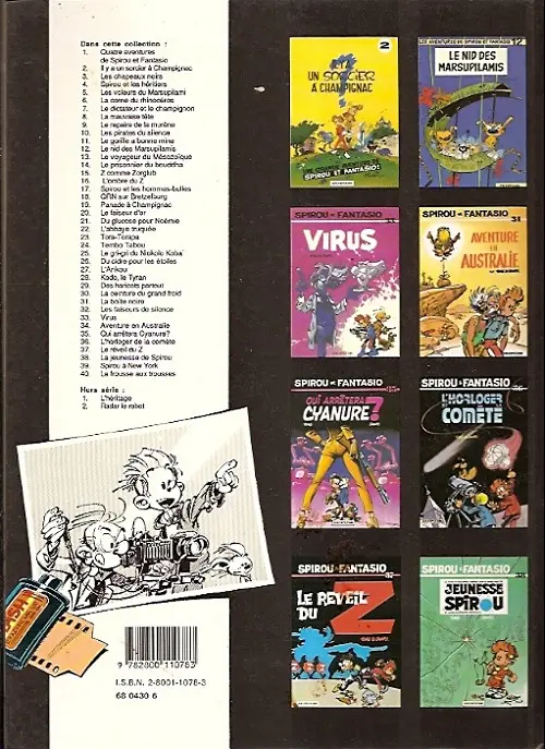 Verso de l'album Spirou et Fantasio Tome 34 Aventure en Australie