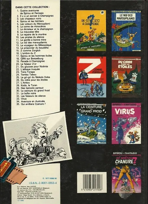 Verso de l'album Spirou et Fantasio Tome 27 L'Ankou