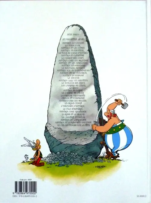 Verso de l'album Astérix Tome 25 Le grand Fossé
