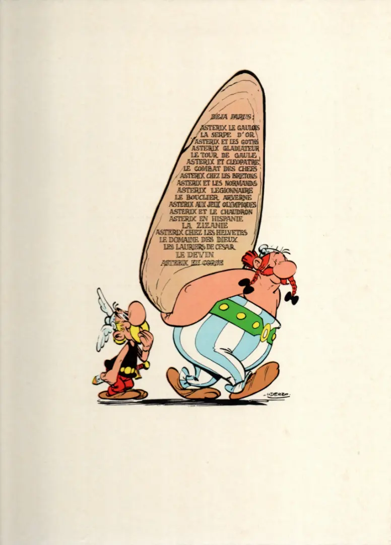 Verso de l'album Astérix Tome 16 Astérix chez les Helvètes